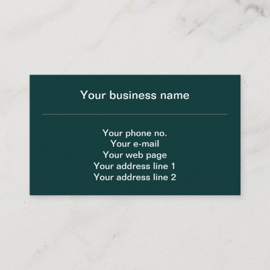 Carte De Visite Fleur de Lis Motif, Français, Royal, Crème, Vert (Devant)