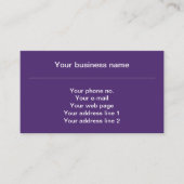 Carte De Visite Fleur de Lis Motif, Français, Royal, Crème, Violet (Devant)