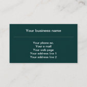 Carte De Visite Fleur de Lis Motif, Français, Royal, Vert (Devant)