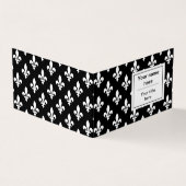 Carte De Visite Fleur de Lis Motif, française, royale, blanche (Extérieur)