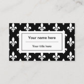 Carte De Visite Fleur de Lis Motif, française, royale, blanche (Dos)