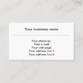 Carte De Visite Fleur de Lis Motif, française, royale, blanche (Devant)