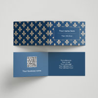Fleur de Lis Motif, française, royale, crème, bleu