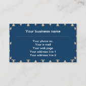 Carte De Visite Fleur de Lis Motif, française, royale, crème, bleu (Devant)