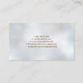 Carte De Visite Fleur de lis Ornament Pearl et or (Dos)