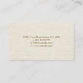 Carte De Visite Fleur de lis Pastel Gold (Dos)