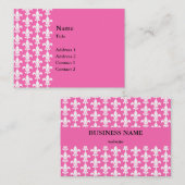 Carte De Visite Fleur de Lis rose blanc et chaud Motif (Devant / Derrière)