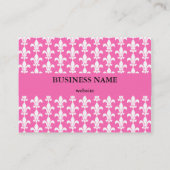 Carte De Visite Fleur de Lis rose blanc et chaud Motif (Dos)