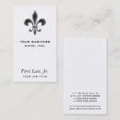 Carte De Visite Fleur De Lis - Stripey (Devant / Derrière)