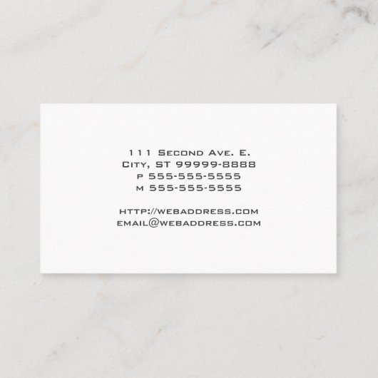 Carte De Visite Fleur De Lis - Stripey (Dos)