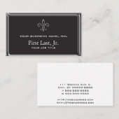 Carte De Visite Fleur De Lis - style de Stripey 3D (Devant / Derrière)