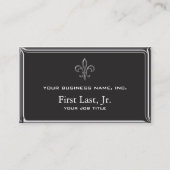 Carte De Visite Fleur De Lis - style de Stripey 3D (Devant)