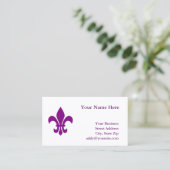 Carte De Visite Fleur de Lis violette (Debout devant)