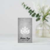 Carte De Visite Fleur de lotte blanche simple (Debout devant)
