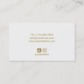 Carte De Visite Fleur de Lotus blanc de symbole de l'OM d'or (Dos)