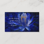 Carte De Visite Fleur de Lotus bleu (Dos)