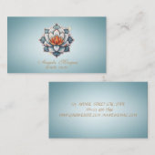 Carte De Visite Fleur de lotus bleu professionnel (Devant / Derrière)