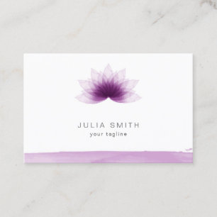 Carte De Visite Fleur de Lotus dans la couleur pourpre