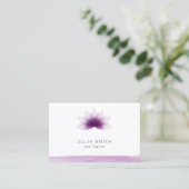 Carte De Visite Fleur de Lotus dans la couleur pourpre (Debout devant)