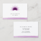 Carte De Visite Fleur de Lotus dans la couleur pourpre (Devant / Derrière)