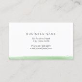 Carte De Visite Fleur de Lotus dans la couleur verte (Dos)