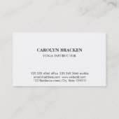 Carte De Visite Fleur de Lotus de parties scintillantes de Faux (Dos)