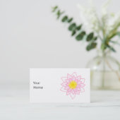 Carte De Visite Fleur de Lotus élégante (Debout devant)
