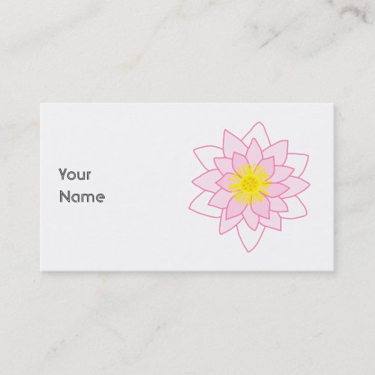 Carte De Visite Fleur de Lotus élégante (Devant)