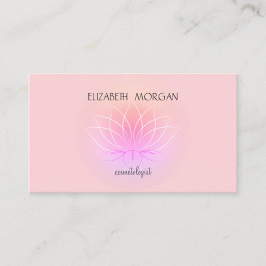 Carte De Visite Fleur de Lotus Élégante Moderne (Devant)