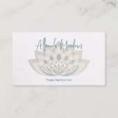 Carte de visite fleur de lotus mandala douce (Devant)