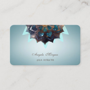 Carte De Visite Fleur de Lotus Mandala Élégant Charme Professionne