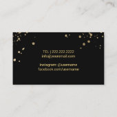 Carte De Visite Fleur de Lotus moderne d'or d'instructeur de yoga (Dos)