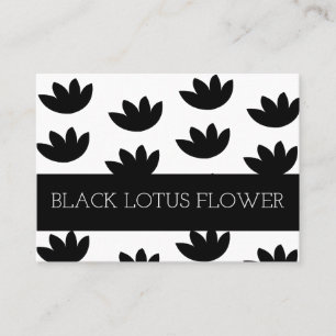 Carte De Visite Fleur de Lotus Noir