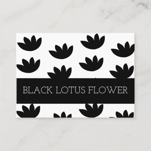 Carte De Visite Fleur de Lotus Noir      (Devant)