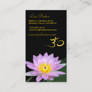 Carte De Visite Fleur de lotus, Om yoga, guérisseurs