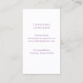 Carte De Visite fleur de lotus pourpre (Dos)