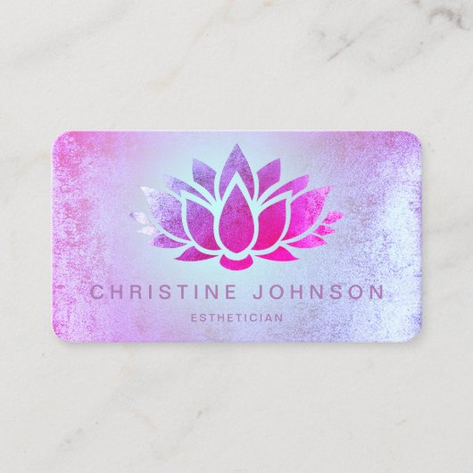 Carte De Visite fleur de lotus pourpre (Devant)