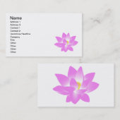 Carte De Visite Fleur de Lotus rose (Devant / Derrière)