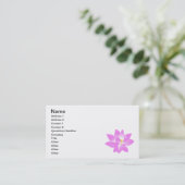 Carte De Visite Fleur de Lotus rose (Debout devant)