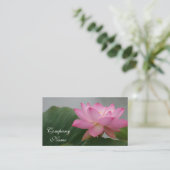 Carte De Visite Fleur de Lotus rose (Debout devant)