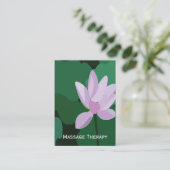 Carte De Visite Fleur de Lotus Rose (Debout devant)
