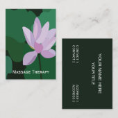 Carte De Visite Fleur de Lotus Rose (Devant / Derrière)