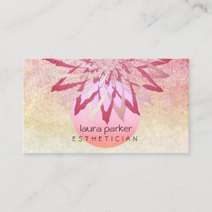 Carte De Visite Fleur de Lotus rouge rose Cosmetologue de beauté