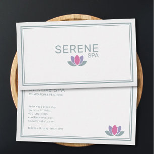 Carte De Visite Fleur de Lotus - Salon de Spa 