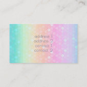 Carte De Visite fleur de lotus sur l'arc-en-ciel motif soin (Dos)