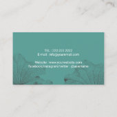 Carte De Visite Fleur de Lotus Turquoise Wellness Yoga Instructeur (Dos)