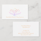 Carte De Visite Fleur de Lotus, vive et propre (Devant / Derrière)