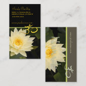Carte De Visite Fleur de Lotus, yoga d'Om, guérisseurs (Devant / Derrière)
