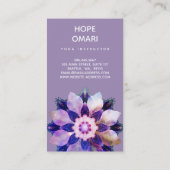 Carte De Visite Fleur de Lumière Intérieure | Mandala (Dos)