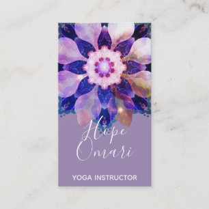 Carte De Visite Fleur de Lumière Intérieure   Mandala